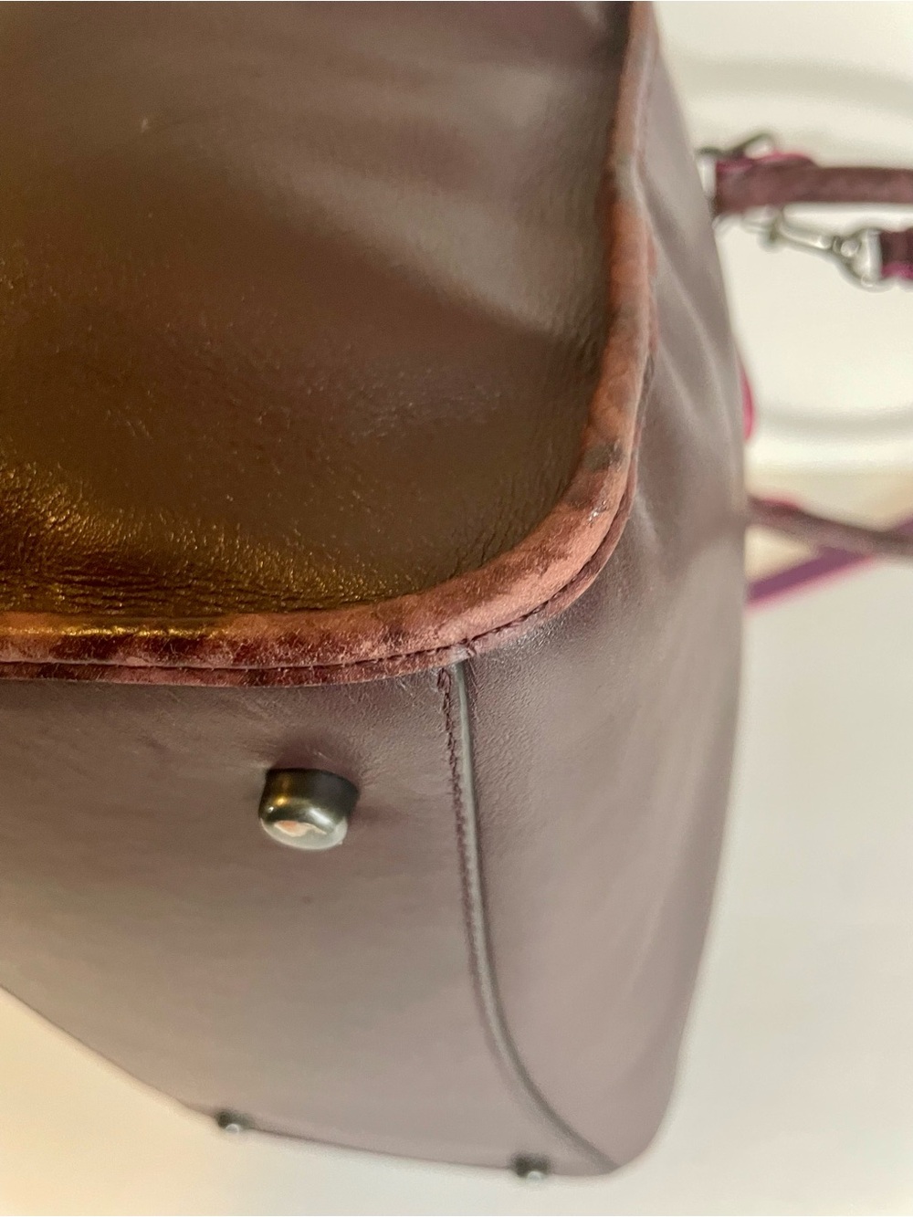 Coach Oxblood Python Trim Satchel - Picture 8 of 8